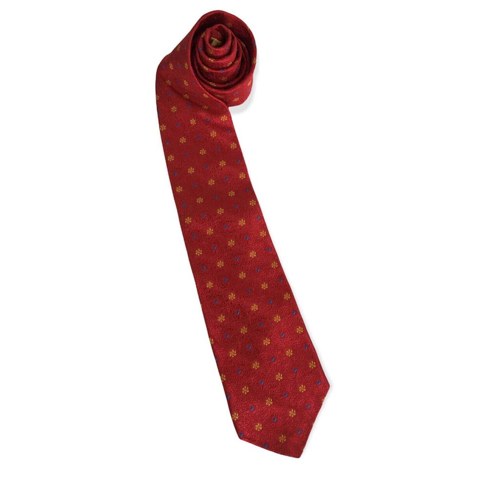 Robert Talbott Best of Class Nordstrom Mens Red Textured‎ Silk Necktie 60"